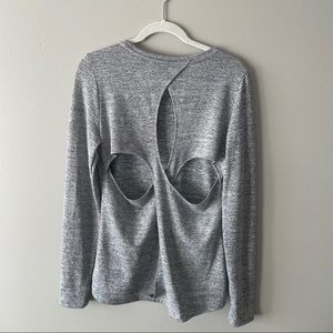 Open back long sleeve workout shirt